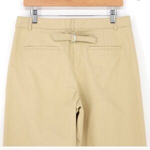 EUC J.CREW Full Length Wide Leg Trouser Cotton Linen Blend Coastal Khaki Sz 12